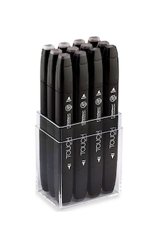 Touch Twin Marker Seti 12 Renk Sıcak Griler Touch Twin Marker Seti 12 Renk Sıcak Griler