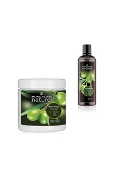 Huncalife Nature Zeytinyağlı Şampuan 500 ML + Saç Maskesi 500 ML Huncalife Nature Zeytinyağlı Şampuan 500 ML + Saç Maskesi 500 ML
