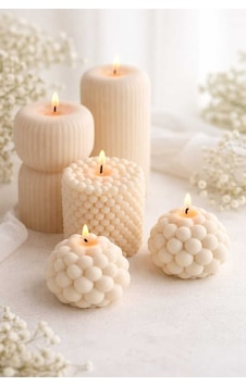 El Yapımı Bubble Mum Seti 3 Lü Dekoratif Şık Mum Pinterest Stil Minimal Tasarım Beyaz - 855557808 Beyaz El Yapımı Bubble Mum Seti 3 Lü Dekoratif Şık Mum Pinterest Stil Minimal Tasarım Beyaz - 855557808 Beyaz
