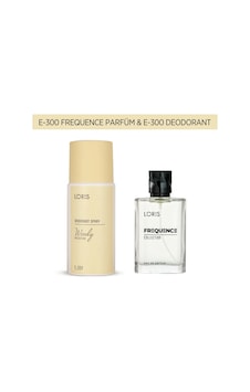 Loris E-300 Frequence Erkek Parfüm 50 Ml & E-300 Erkek Deodorant 150 Ml Odunsu