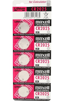 Maxell CR2025 3V Lityum Düğme Pil 5'li Maxell CR2025 3V Lityum Düğme Pil 5'li