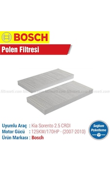 Kia Sorento 2.5 Crdı Bosch Polen Filtresi (2007-2010) 170hp Kia Sorento 2.5 Crdı Bosch Polen Filtresi (2007-2010) 170hp