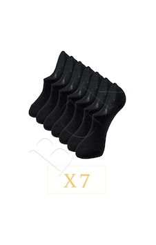 Bgk Unisex 7'li Pamuklu Görünmez Sneakers Çorap Siyah Bgk Unisex 7'li Pamuklu Görünmez Sneakers Çorap Siyah