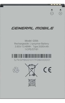 General Mobile Discovery GM8 G006 Go Batarya Pil General Mobile Discovery GM8 G006 Go Batarya Pil