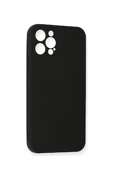 Durukar Apple iPhone Uyumlu 12 Pro Max Kılıf Nano İçi Kadife Silikon - Siyah