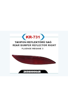 Tampon - 552 - Reflektörü Sağ - Glblseme - Fluence-megane 3 Tampon - 552 - Reflektörü Sağ - Glblseme - Fluence-megane 3