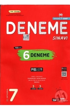 SBM Yayınları 7. Sınıf PYBS 6 Deneme Sınavı
