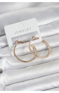 Gold Renk Pirinç Köşeli Kenar Halka 32 Mm Kadın Küpe 5886 Renkli Gold Renk Pirinç Köşeli Kenar Halka 32 Mm Kadın Küpe 5886 Renkli