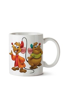 Cinderella-mice-png İki Tarafı Baskılı Kupa Bardak Çok Renkli