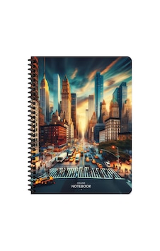 Keskin 16,5 X 22,5 Kareli Pp Kapak City Spiralli Defter - New York Çok Renkli Keskin 16,5 X 22,5 Kareli Pp Kapak City Spiralli Defter - New York Çok Renkli