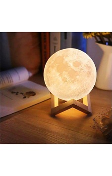 3D Standlı Ay Gece Lambası Dekoratif Küre Led 3D Ay Lamba Altın 3D Standlı Ay Gece Lambası Dekoratif Küre Led 3D Ay Lamba Altın