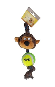 Polo Maymun Ve Tenis Topluİpi Köpek Oyuncağı 35X12 Cm Polo Maymun Ve Tenis Topluİpi Köpek Oyuncağı 35X12 Cm