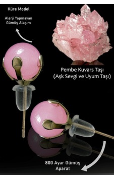 Sertifikalı Gerçek Pembe Kuvars Taşı Nokta Doğal Taş Küpe Çok Renkli Sertifikalı Gerçek Pembe Kuvars Taşı Nokta Doğal Taş Küpe Çok Renkli