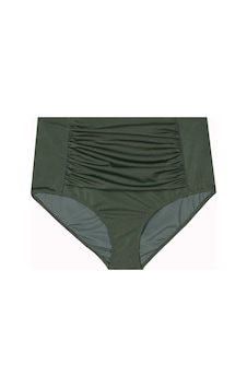 Büyük Beden Drape Detaylı Toparlayıcı Yüksek Bel Kadın Bikini Alt Haki Büyük Beden Drape Detaylı Toparlayıcı Yüksek Bel Kadın Bikini Alt Haki
