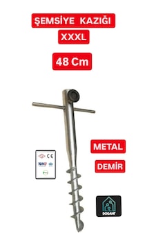 Anadolu Xxxxl Plaj Bahçe Kamp Şemsiye Tente Yer Kazığı 48 Cm