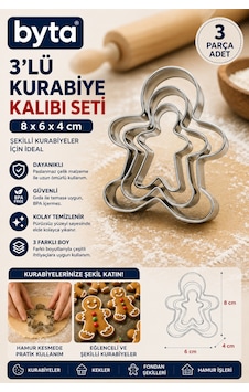 3'lü Paslanmaz Çelik Kurabiye Adam Kurabiye Kalıbı Seti Kurabiye Ve Şeker Hamuru Kesici 8 X 6 X 4 Cm Diğer 3'lü Paslanmaz Çelik Kurabiye Adam Kurabiye Kalıbı Seti Kurabiye Ve Şeker Hamuru Kesici 8 X 6 X 4 Cm Diğer