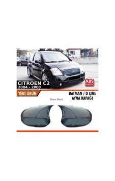 Citroen C2 Batman Ayna Kapağı Piano Black / 2004-2008