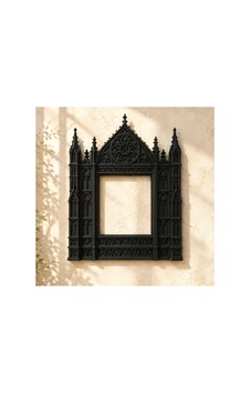 Siyah Victoria Gotik Duvar Fotoğraf Çerçevesi Katedral Tasarımlı 25x20x15 Cm