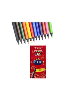 12 Renk Tam Boy Kuru Boya Seti Çok Renkli