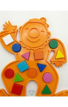 Eğitici Geometrik Şekiller - Renkli Şekil Eşleştirme - Zeka Geliştirici Çocuk Puzzle - Turuncu Eğitici Geometrik Şekiller - Renkli Şekil Eşleştirme - Zeka Geliştirici Çocuk Puzzle - Turuncu