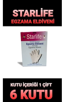 Star Life Pamuklu Koruyucu Egzema Eldiveni 1 Çift x 6 Kutu Star Life Pamuklu Koruyucu Egzema Eldiveni 1 Çift x 6 Kutu