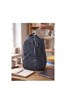 Gigi Luxe Unisex Su Geçirmez Çok Bölmeli Krinkıl Kumaş Okul Çantası Laptop Çantası Siyah Siyah Gigi Luxe Unisex Su Geçirmez Çok Bölmeli Krinkıl Kumaş Okul Çantası Laptop Çantası Siyah Siyah