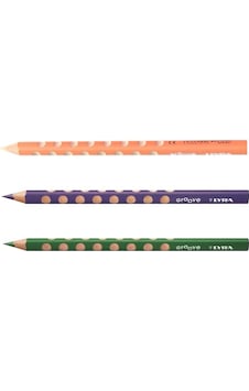 Lyra Groove Jumbo Kuru Boya Kalemi - Mor + Yeşil + Krem Çok Renkli Lyra Groove Jumbo Kuru Boya Kalemi - Mor + Yeşil + Krem Çok Renkli