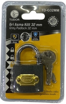Ennalbur Tudor 32 Mm Kısa Gri Asma Kilit
