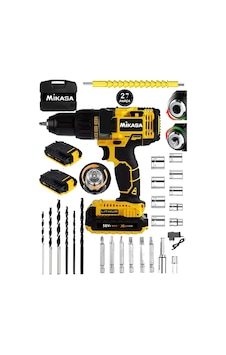 Mikasa Tools Technology 58 V 10 Ah Çelik Şanzuman Bakır Sargılı Çift Akülü Şarjlı Matkap Vidalama
