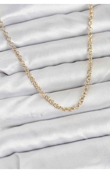 Cm Gold Renk Pirinç Halkalı Model Kadın Kolye - Lisinya Altın Cm Gold Renk Pirinç Halkalı Model Kadın Kolye - Lisinya Altın