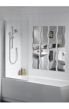 Uzun 4 Parça Dalgalı Boy Banyo Salon Tuvalet Duvar Aynası Şeffaf