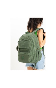 Çanta Trend İthal Maymuncuk Ultra Hafif Çok Cepli Krinkıl Sırt Çantası Unisex Yeşil