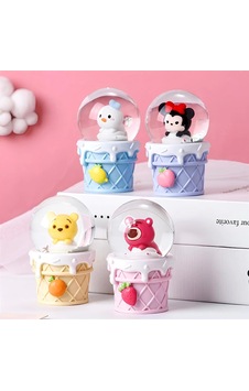 Mickey Mouse Işıklı Kar Küresi 9 Cm Alk3111 Çok Renkli
