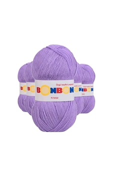 5 Adet Kristal El Örgü Lif İpi Lila 98205 - Bonbon Mudanis 5 Adet Kristal El Örgü Lif İpi Lila 98205 - Bonbon Mudanis