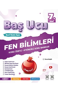 Nartest Yayınevi 7. Sınıf Fen Bilimleri Baş Ucu Kitabı Maarif Modeli Nartest Yayınevi 7. Sınıf Fen Bilimleri Baş Ucu Kitabı Maarif Modeli