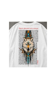 Yolo Street Etnik Kurt Baskılı Beyaz Oversize Erkek Tişört Sırt Baskı %100 Pamuk Vintage Streetwear 1abeyaz Yolo Street Etnik Kurt Baskılı Beyaz Oversize Erkek Tişört Sırt Baskı %100 Pamuk Vintage Streetwear 1abeyaz
