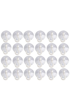 Şeffaf Vantuzlu Askı 24 Adet 4 Cm şeffaf Şeffaf Vantuzlu Askı 24 Adet 4 Cm şeffaf