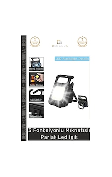 Ledışık Kare Mini Taşınabilir Usb Şarj Edilebilir 3 Fonksiyonlu Mıknatıslı Parlak Led Işık Siyah Çok Renkli Ledışık Kare Mini Taşınabilir Usb Şarj Edilebilir 3 Fonksiyonlu Mıknatıslı Parlak Led Işık Siyah Çok Renkli