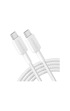 Anker 322 C To C 60 W 1.8 M Kablo Beyaz Anker 322 C To C 60 W 1.8 M Kablo Beyaz