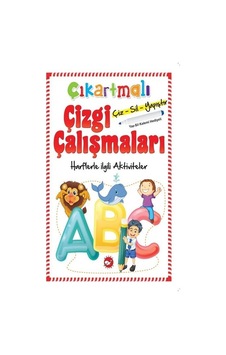 Çıkartmalı Çizgi Çalışmaları-Harflerle ilgili Aktiviteler- Beyaz Balina Yayınları