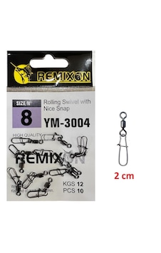 Remixon Ym-3004 No:8 Klipsli Fırdöndü 10 Adet Remixon Ym-3004 No:8 Klipsli Fırdöndü 10 Adet