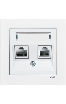 Viko Karre 55 Serisi Data Nümeris Cat6 + Cat3 Beyaz -