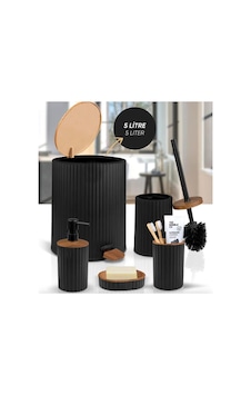 6450-3s Kovalı 5 Lı Banyo Set Sıyah Diğer 6450-3s Kovalı 5 Lı Banyo Set Sıyah Diğer