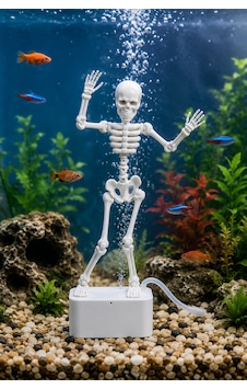Dans Eden İskelet Akvaryum Hava Taşı Dekoru Hareketli 3d Baskı