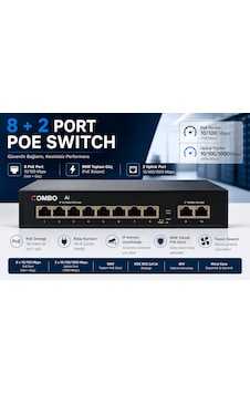 8+2 Poe Switch 10/100/1000mbps 96w Gigabit 8+2 Poe Switch 10/100/1000mbps 96w Gigabit