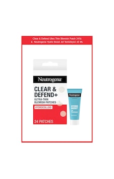 Neutrogena Hydro Boost Jel Temizleyici 15 ML + Clear & Defend Ultra Thin Blemish Patch 24’lü Neutrogena Hydro Boost Jel Temizleyici 15 ML + Clear & Defend Ultra Thin Blemish Patch 24’lü
