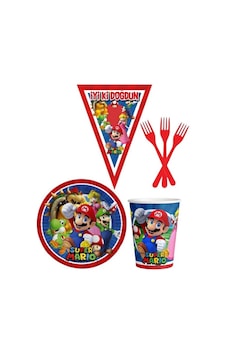 Super Mario 8 Kişilik Erkek Doğum Günü 4 Parçalı Mini Set Erkek Çocuk Super Mario 8 Kişilik Erkek Doğum Günü 4 Parçalı Mini Set Erkek Çocuk