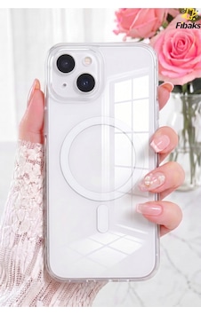 Fibaks iPhone 13 Mini Uyumlu Kılıf Magsafe Wireless Kablosuz Şarj Destekli Sert Şeffaf Darbe Emici Kapak Fibaks iPhone 13 Mini Uyumlu Kılıf Magsafe Wireless Kablosuz Şarj Destekli Sert Şeffaf Darbe Emici Kapak