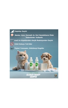 Kedi Köpek Kaşıntı, Mantar, Dermatit, Uyuz, Alerji Şampuanı - Allergen Derma Shampoo