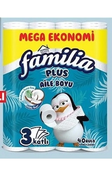 Familia Plus Mega Ekonomi Üç Katlı Kokulu Tuvalet Kağıdı 40'lı Familia Plus Mega Ekonomi Üç Katlı Kokulu Tuvalet Kağıdı 40'lı